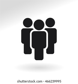 Illustration of crowd of people . vector icon 10 EPS