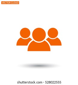 Illustration of crowd of people . vector icon 10 EPS