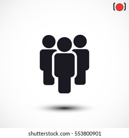 Illustration of crowd of people . vector icon 10 EPS