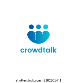 Crowd Unity Group Comunidad Equipo de trabajo Amistad Foro equipo social Equipo de personas Diseño de logotipo