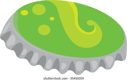 illustration of crown cap on white