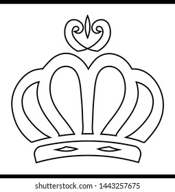 Illustration. Crown. Design work in vector.