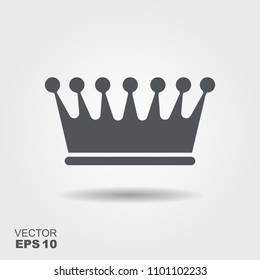 illustration of a crown in flat design style