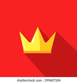 illustration of a crown in flat design style