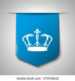  illustration of a crown in flat style