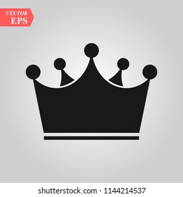 Illustration of crown icon on white background