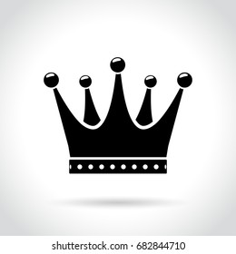 Illustration of crown icon on white background