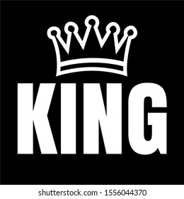 illustration of crown icon, sticker,tshirt print, vector illustration