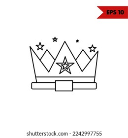 ilustración del icono de línea de la corona