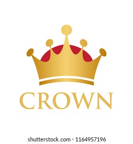 Illustration of crown logo design template vector