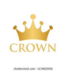 Illustration of crown logo design template vector
