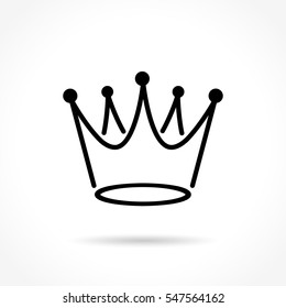 Illustration of crowned thin line icon design