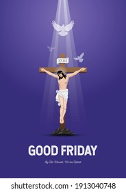 An Illustration of crucifixion of Jesus Christ on Good Friday