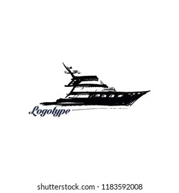Illustration of a cruise ship for a logo.