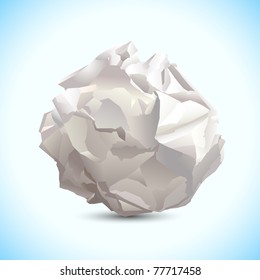 illustration of crumbled paper on abstract background