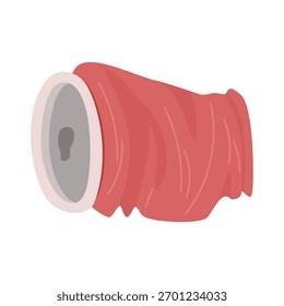Illustration of a crushed can