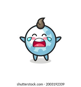 the illustration of crying golf cute baby , cute style design for t shirt, sticker, logo element