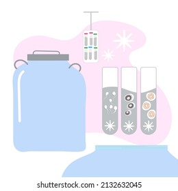 Illustration of cryopreservation
biological (sperm, oocyte and embryo) Banner