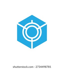 Illustration of crypto coin cube vector