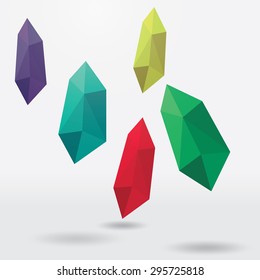 Illustration of crystals that inspired by natural minerals