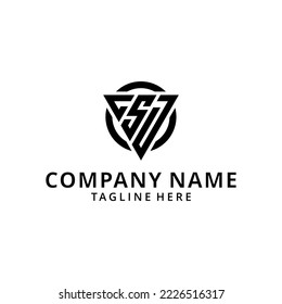  ilustración vector de diseño de logotipos CSD Initials 
