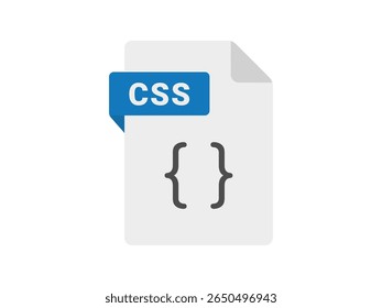 Ilustração do ícone do arquivo de extensão CSS.