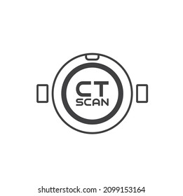 illustration of ct scan, medical scan, vector art.
