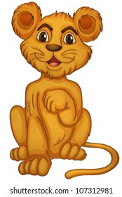 illustration of a cub on a white background