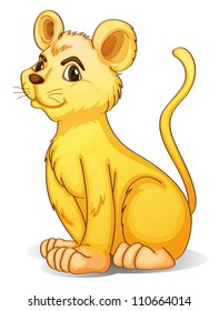 illustration of a cub on a white background