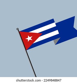Ilustración de la plantilla de bandera de Cuba