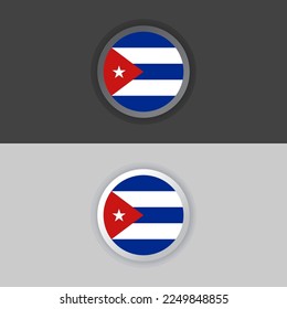 Illustration of Cuba flag Template