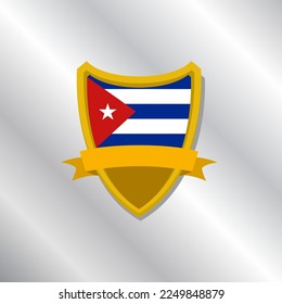 Illustration of Cuba flag Template