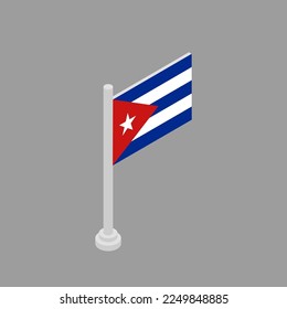 Ilustración de la plantilla de bandera de Cuba