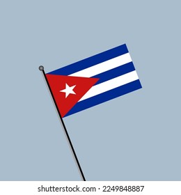 Illustration of Cuba flag Template