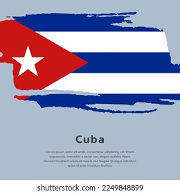 Ilustración de la plantilla de bandera de Cuba