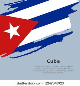 Illustration of Cuba flag Template