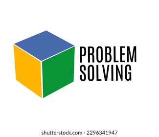 illustration of a cube with the inscription problem solving