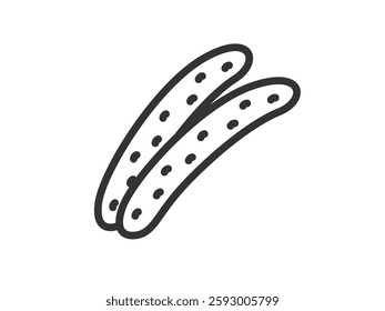 Illustration of cucumber icon (line drawing).