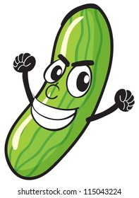 illustration of cucumber on a white background