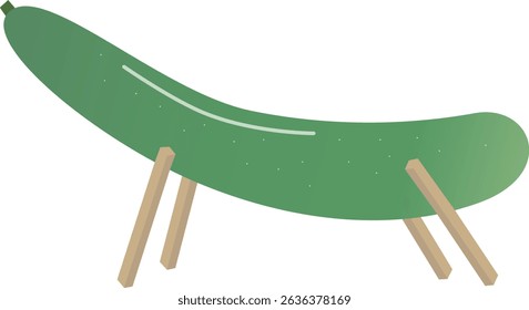 Illustration of a cucumber spirit horse.