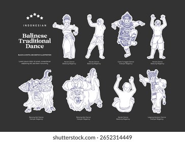 Ilustração de Ativos Culturais de Bali Indonésia