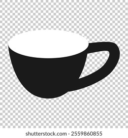 AN ILLUSTRATION OF A CUP OF BLACK COFFEE ICON