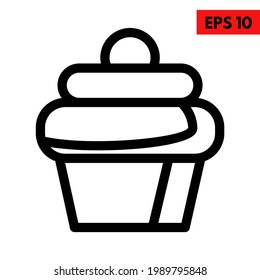 Illustration of cup cake icon