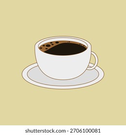 illustration of a cup of coffee, suitable for design and others