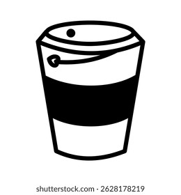 illustration of cup of coffee in vector doodle line art style. High resolution and editable icon set perfect for symbol, logo, design element or poster for coffee shop or cafe