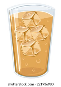 An Illustration of a cup full with ice and beverage