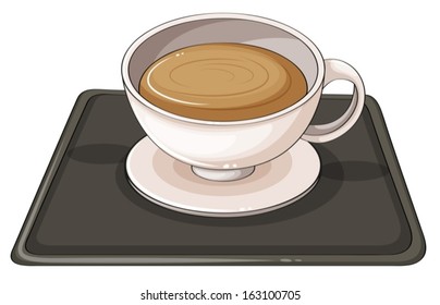 Illustration of a cup of hot choco on a white background