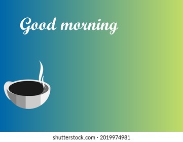 illustration in the cup hot coffee 