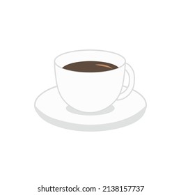 Illustration of a cup of hot coffee