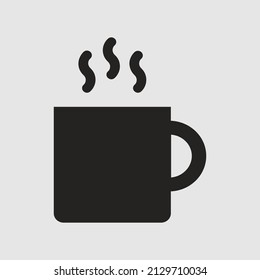 illustration of a cup of hot tea. solid icon